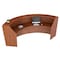 Linea Italia Reception Desk 49 in D X 46 in H, 10.3 ft W X Thermofused Laminate, Clear, Cherry ZUC296 - alternate 5